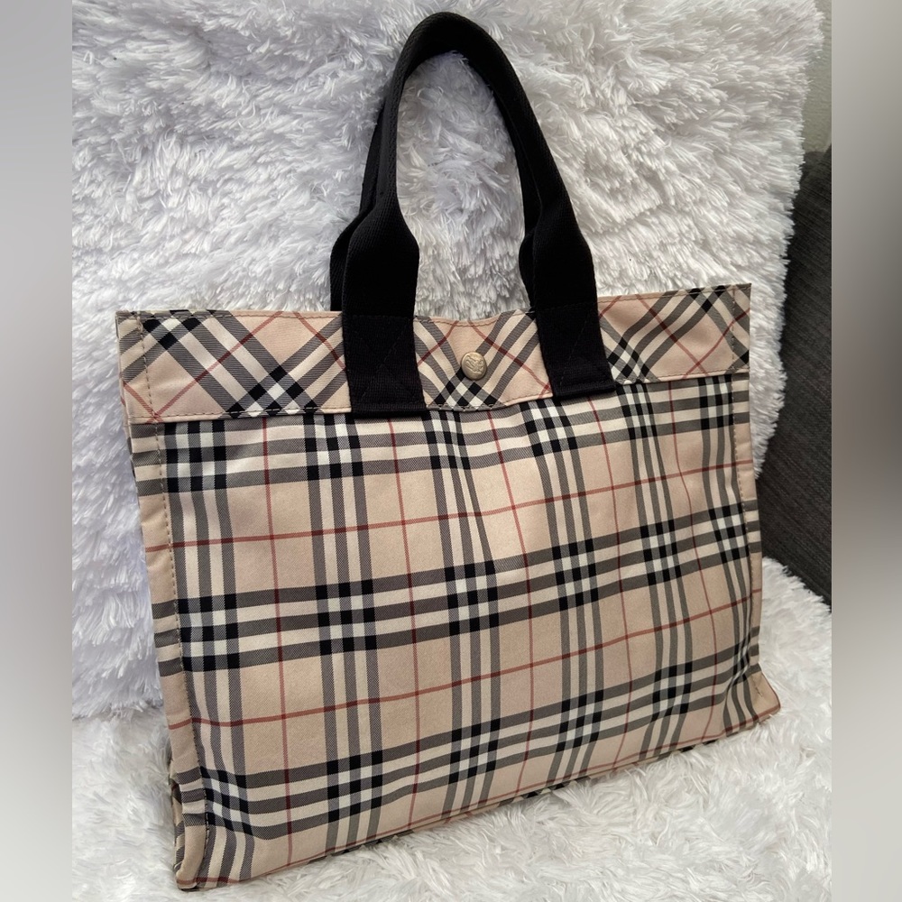 EUC Burberry Nova Check Tote Bag